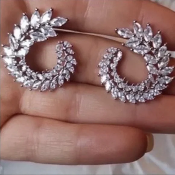 3 ct. t.w. Marquise Cut Olive Branch Earrings - Picture 5 of 16